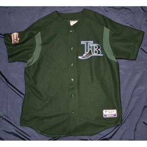 Vintage Tampa Bay Devil Rays Jersey‎ Shirt Mens XL MLB Baseball Majestic 90s
